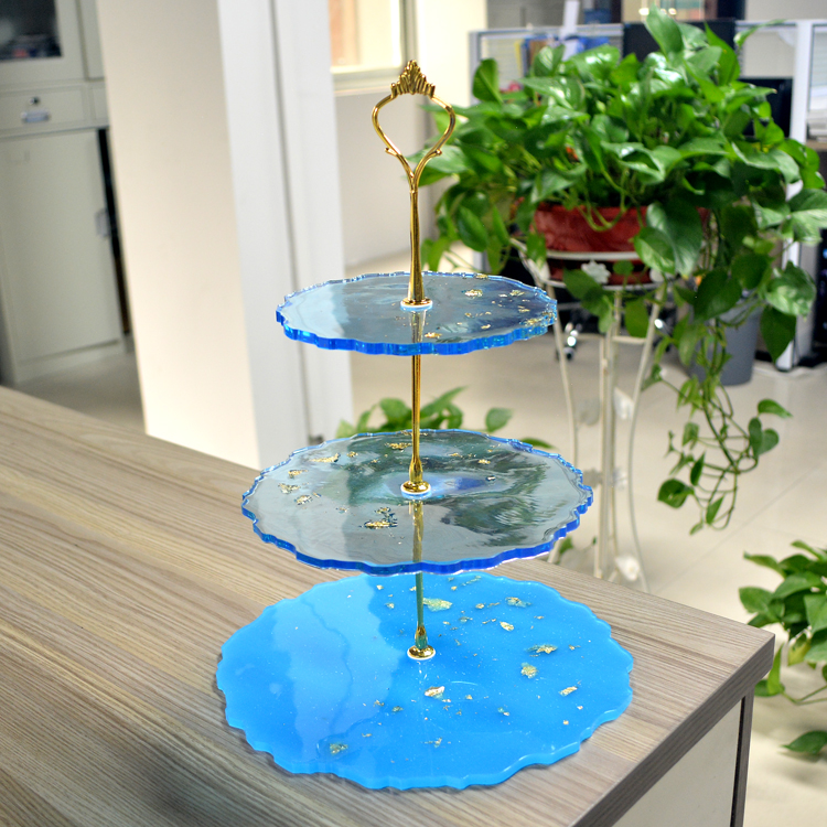 3 Layers Silicone Resin Coaster Molds Cake Decoration Round Coaster Mould