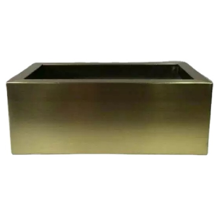 304 customized stainless steel shiny silver golden flower pots&planters