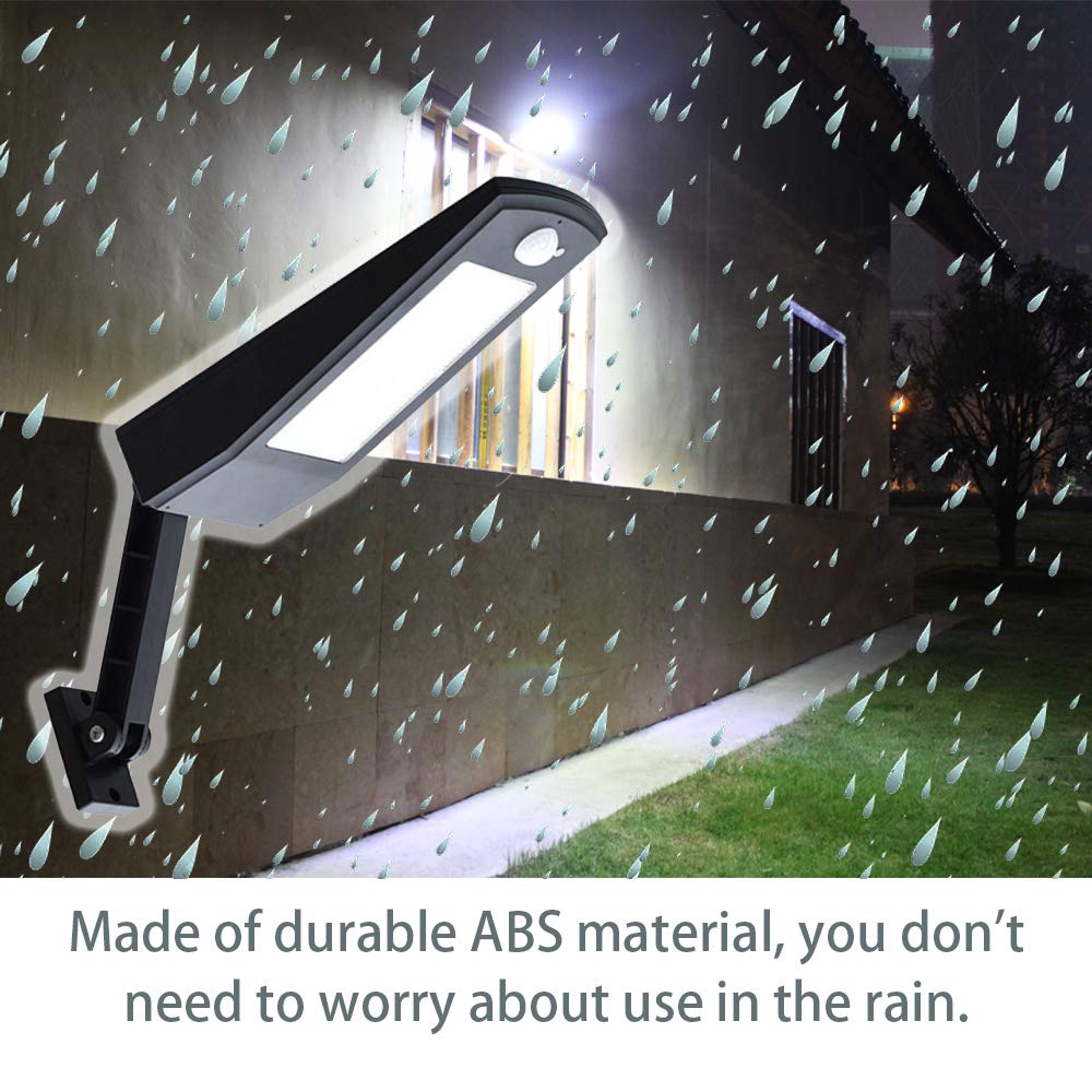 66LED 7W IP65 Solar Powered Parking Lot Lights Wall Mountable