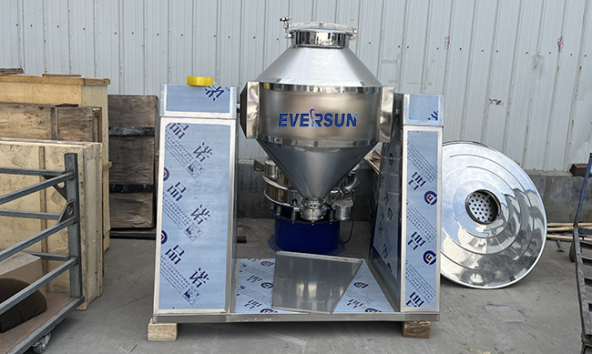 Powder Granule Mixing Double Cone Mixer With Cylinder Speed 8-20 RPM