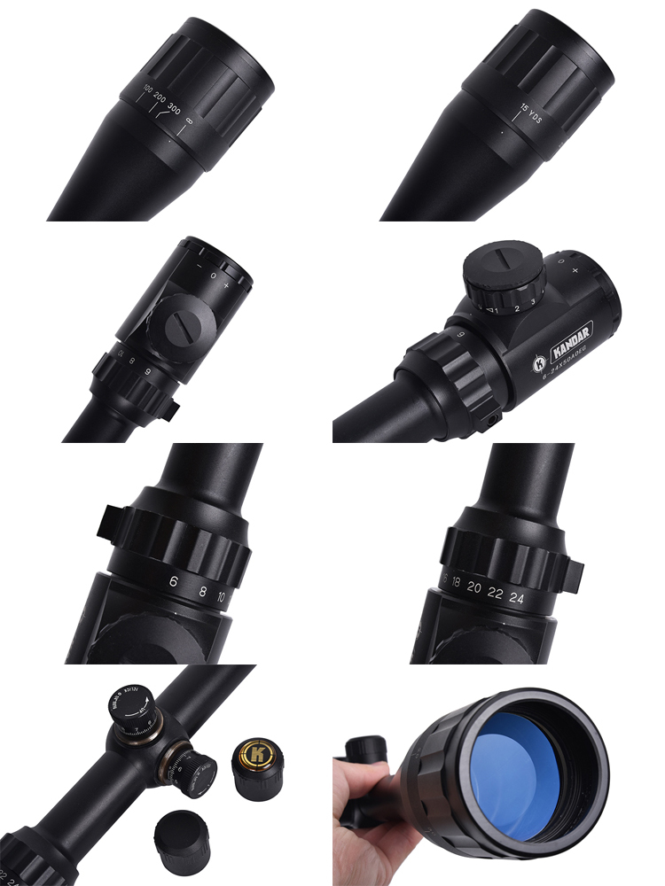 Manufacture 6-24X50 AOEG Scopes Black/Camouflage with Mounts Maximum Output Power 0