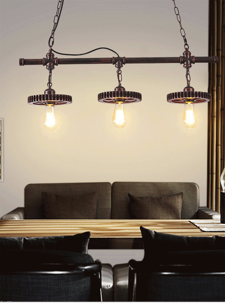 Retro Industrial Style Chandelier Creative Restaurant Iron Lamp Bar Clothing Shop light(WH-VP-232)