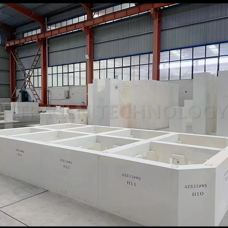 Little MgO Content Zircon Corundum Bricks for Glass Melting Furnace Erosion-Resistant