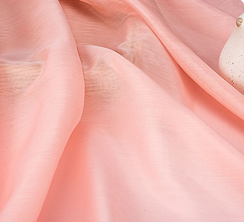 Charmeuse Shimmer Tulle Chiffon Cotton Silk Blend Fabric Plain