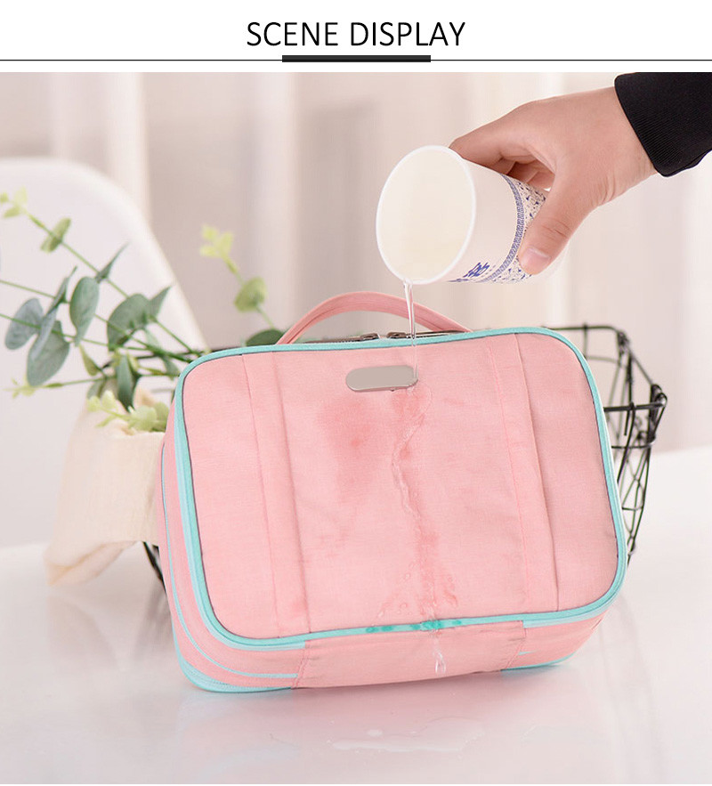 Manufacturer Custom Logo Large Capacity Eco Square Makeup Bag Waterproof