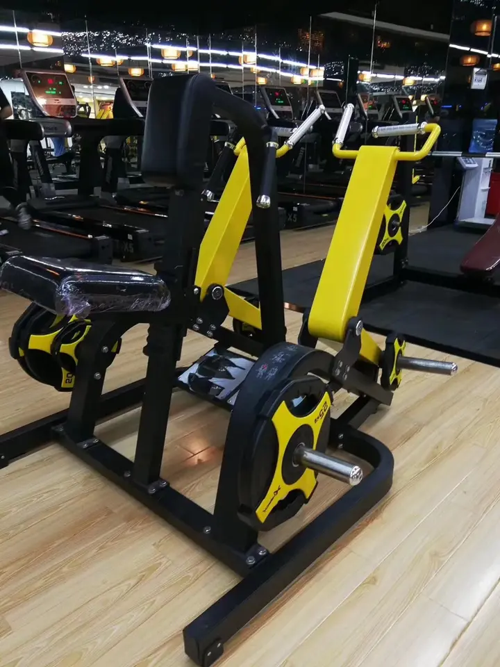 Commercial Indoor Gym Plate Loaded Fitness Body Building Machine Rowing Strength Trainer Steel Chest Back Seated Low Row