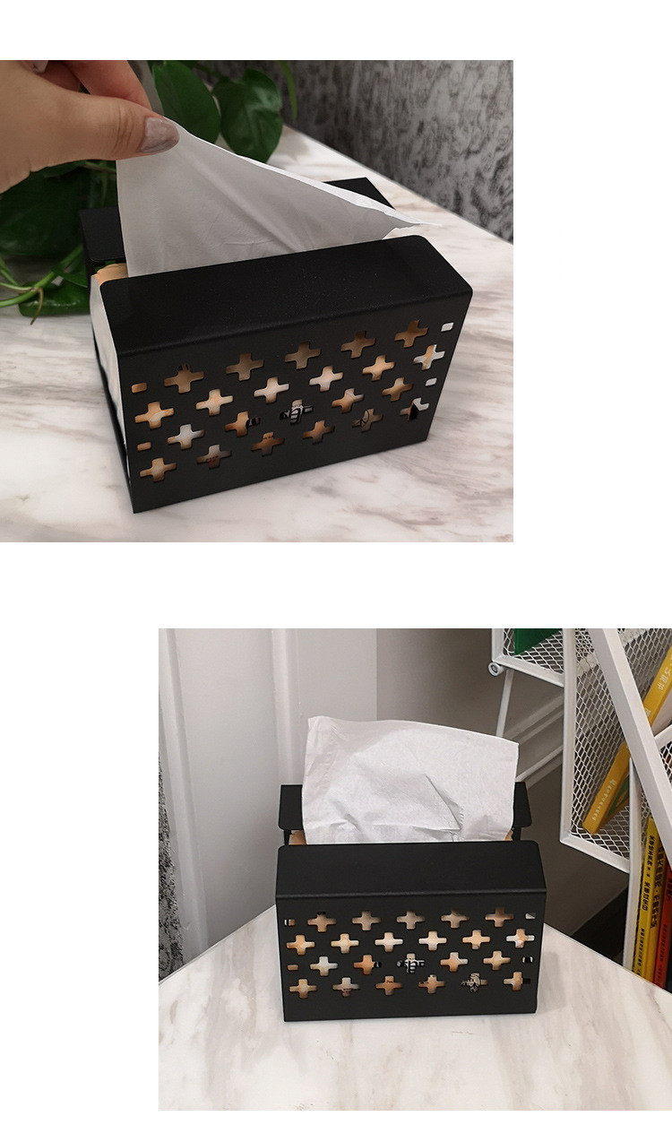 Modern Square Metal Paper Facial Tissue Box Cover Holder for Bathroom Vanity Countertops, Bedroom Dressers