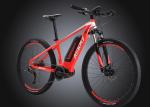 Aluminum 27.5 Electric Mountain Bike 11.6AH Black / Red Luxury Design