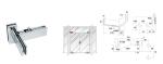 Glass Patch Fitting A-040R, Material aluminium, steel, stainless steel,