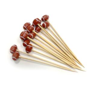 China Disposable Football Bamboo Food Picks Fancy Cocktail Toothpicks Party Supplies wholesale