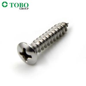 China 316 Stainless Steel Tapping Screws Cross Recessed Raised Countersunk DIN7983 wholesale