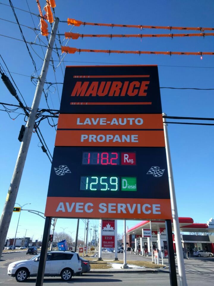 oil price sign for gas station led pump top sign gas changer led pump topper gas price display