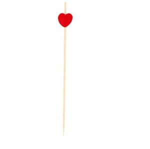 China 15cm Disposable Bamboo Toothpick Cocktail Stick Heart Shaped wholesale