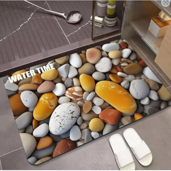 Expansion Air Stone Bathroom Floor Mat Cartoon Pebble Diatom Mud Floor Mat Kitchen Oil Absorbent