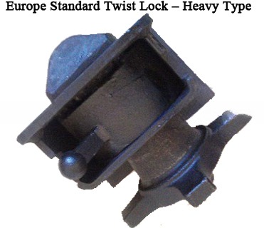 Materials Casting Steel Twist Lock Screw Type Container Trailer Chasis Twistlock Container Flat Bed Red/Black