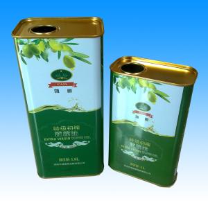 China 2L Virgin Olive Oil Tin Cans Rectangular Packaging Tin Can wholesale