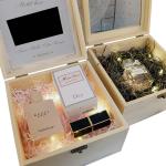 Christmas Gift Screen Wooden Lcd Video Flower Box Brochure hd 7inch screen video
