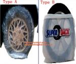Heavy duty wheel bag masker tire storage bag, Disposable PE plastic tyre bag on