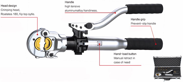 DAQCN HT-300 Safety System Inside Integral Unit Hydraulic Crimping Tool