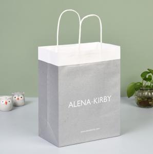 China 120gsm Recycled Durable White Paper Bags With Twisted Handles wholesale