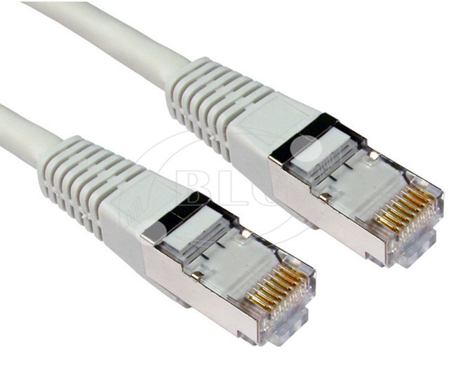 Grey Cat5e STP Patch Cable 568B Wiring RJ45 Connectors Ethernet Network Cord