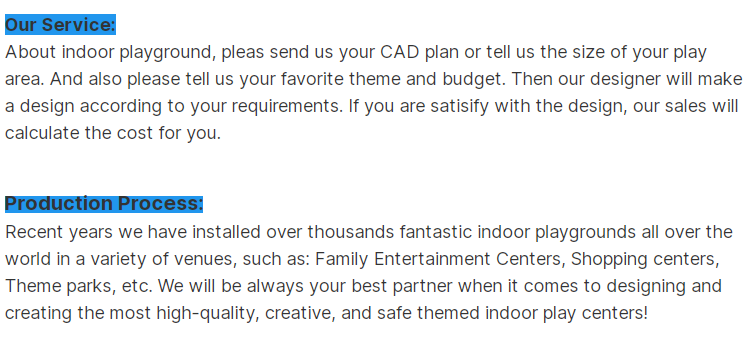 Kid Adult Modules Area Equipments for Customized Children Play Set Without Inflatable