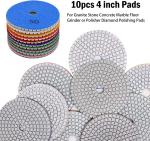 13 Packs 4 Inch Diamond Polishing Pad 1500 Grit For Marble