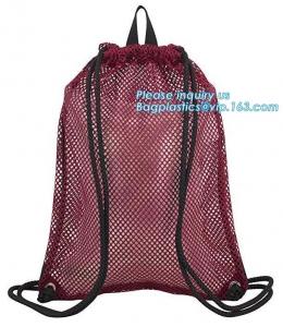 China drawstring backpack kids mesh backpack manufacturer mesh net gift backpack,polyester drawstring outdoor cycling backpack wholesale