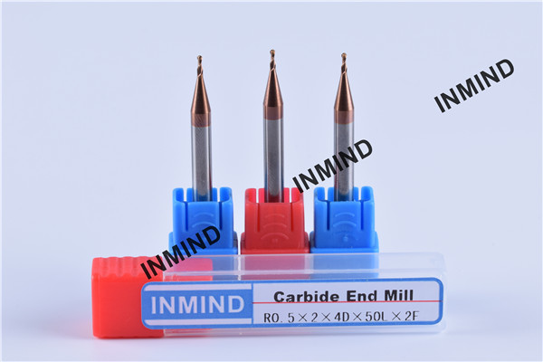Carbide Ball Nose End Mill , 2 Flute , Ultra Fine Grain Size , TiSiN Coating R0.5 1mm