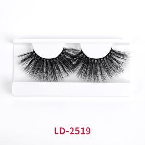 China Nature Black Lightweight 25mm Faux Mink Lashes With OEM Services wholesale
