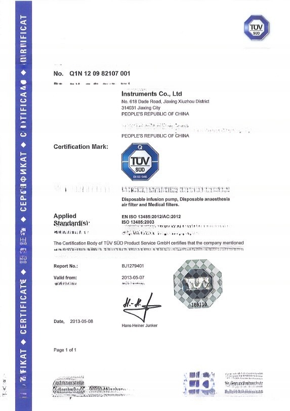 99.99% Filter Efficiency HME Filter for Breathing Circuit in Green or Blue or White