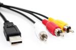 USB A male to 3RCA cable for TV