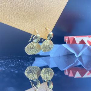 Trendy Small Gold Plumeria Earrings