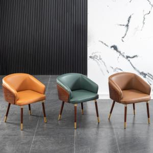 China Modern French White Leather Upholstered Dining Chair wholesale