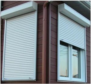 China Electric Window Aluminium Roller Shutter Doors 1.2mm Single skin Weatherproof RAL Color wholesale