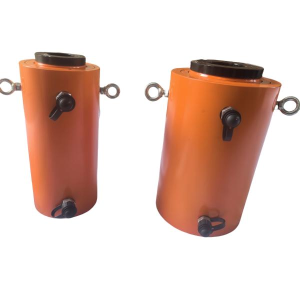 60T 100T Hydraulic Cylinder Jack Single Acting Steel Construction