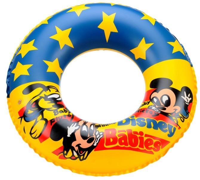 Newly inflatable swimming ring with funny learning letter for kids, with safe handle in each side