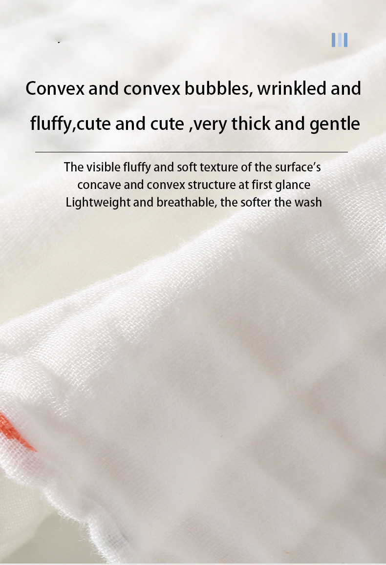 Cotton gauze baby bath towel newborn blanket cover suitable for any season's baby blanket cover