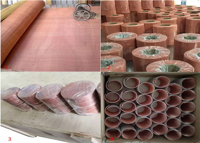 RFI Ultra Fine Brass Wire Cloth Copper Mesh Fabric Infused