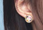 The Secret Garden Anniversary Gift Dry Mixed Flowers Woman Fashional Earstuds