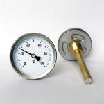 63mm Bimetallic Temperature Gauge 100C Solar Collectors Bimetallic Actuated