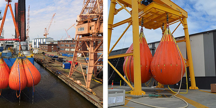 Crane Load Test Water Bags Temperature Pressure Resistant Performs Well In Extreme Conditions