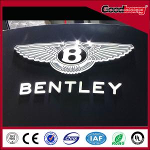 China 4D chromed thermoformed LED Illuminated auto logo sign wholesale