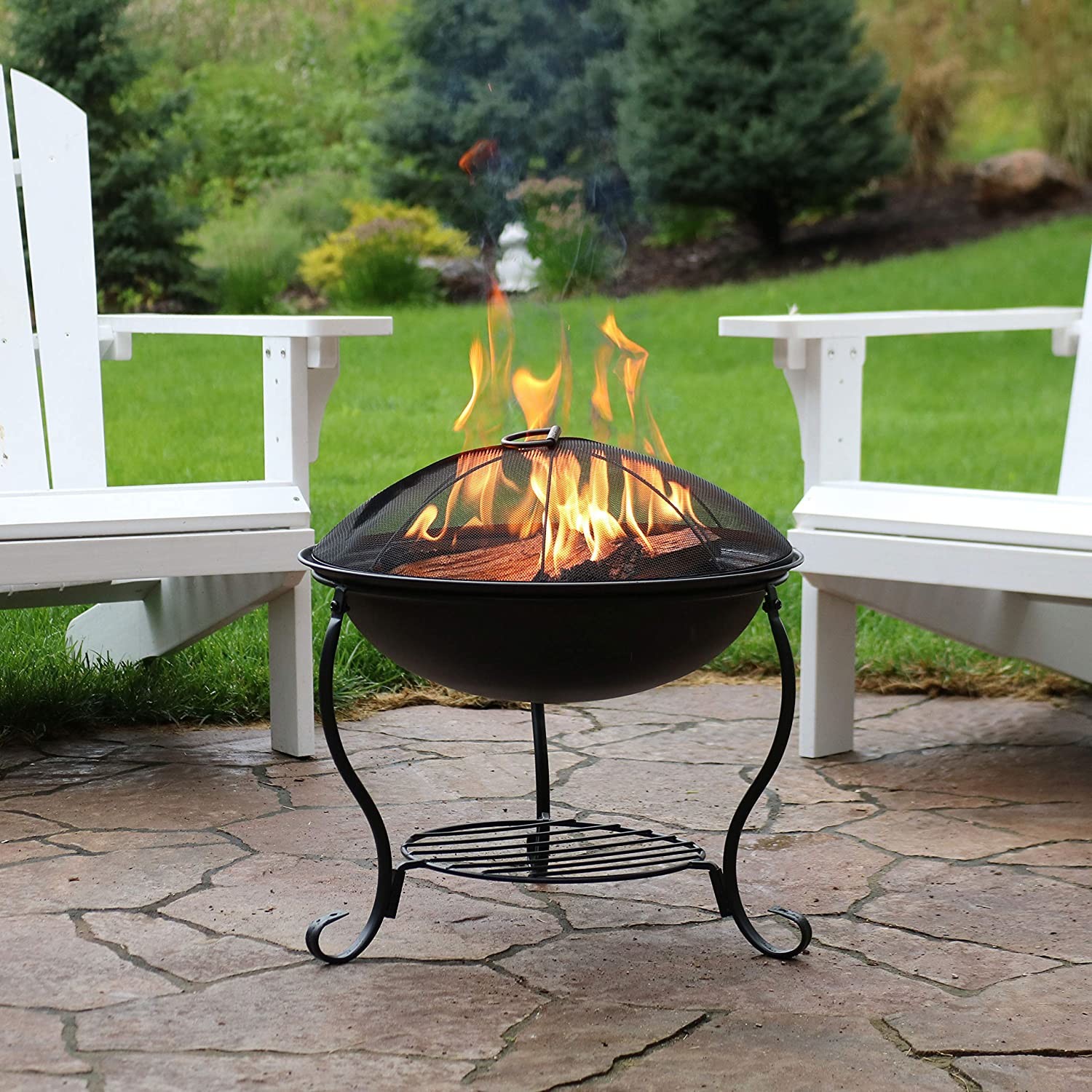 Rectangular Outdoor BBQ Charcoal Burning Fire Pit Portable Small Size