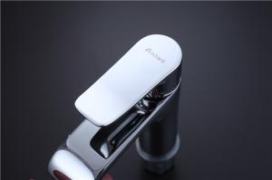 China Basin Vanity Sink Faucets Contemporary Deck Mounted Single Hole Polished wholesale
