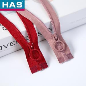 China Smooth Plastic Zippers Open End / Closed End Red Invisible Zipper wholesale