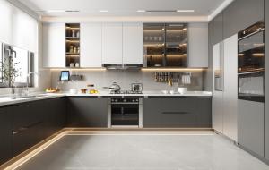 China Modern American Style Solid Wood Kitchen Cabinets Luxury Kitchen Cabinets wholesale