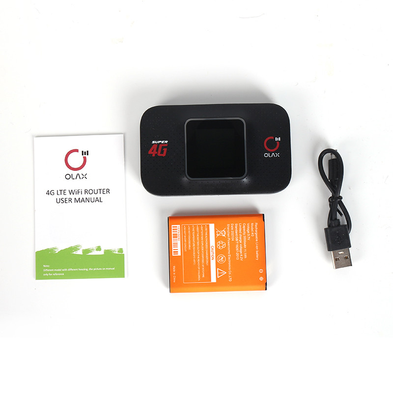 OLAX MF982 Mobile Mifi 4G Wireless Router Black Rechargeable Wifi Hotspot For Travel