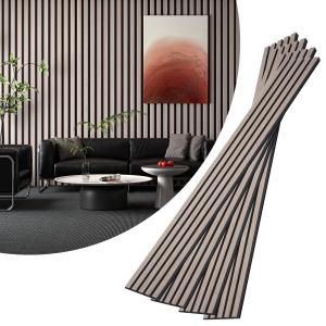 China Acoustic Wall Panels PVC Veneer MDF PET Soundproof Slatted Laminated wholesale