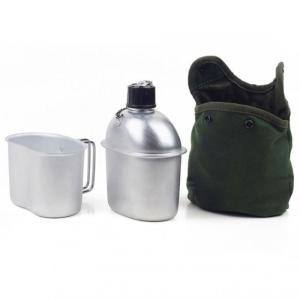 China Mountaineering Hiking Multifunctional Military Canteen Kit Including Cups Bottle Bowl Kettle wholesale
